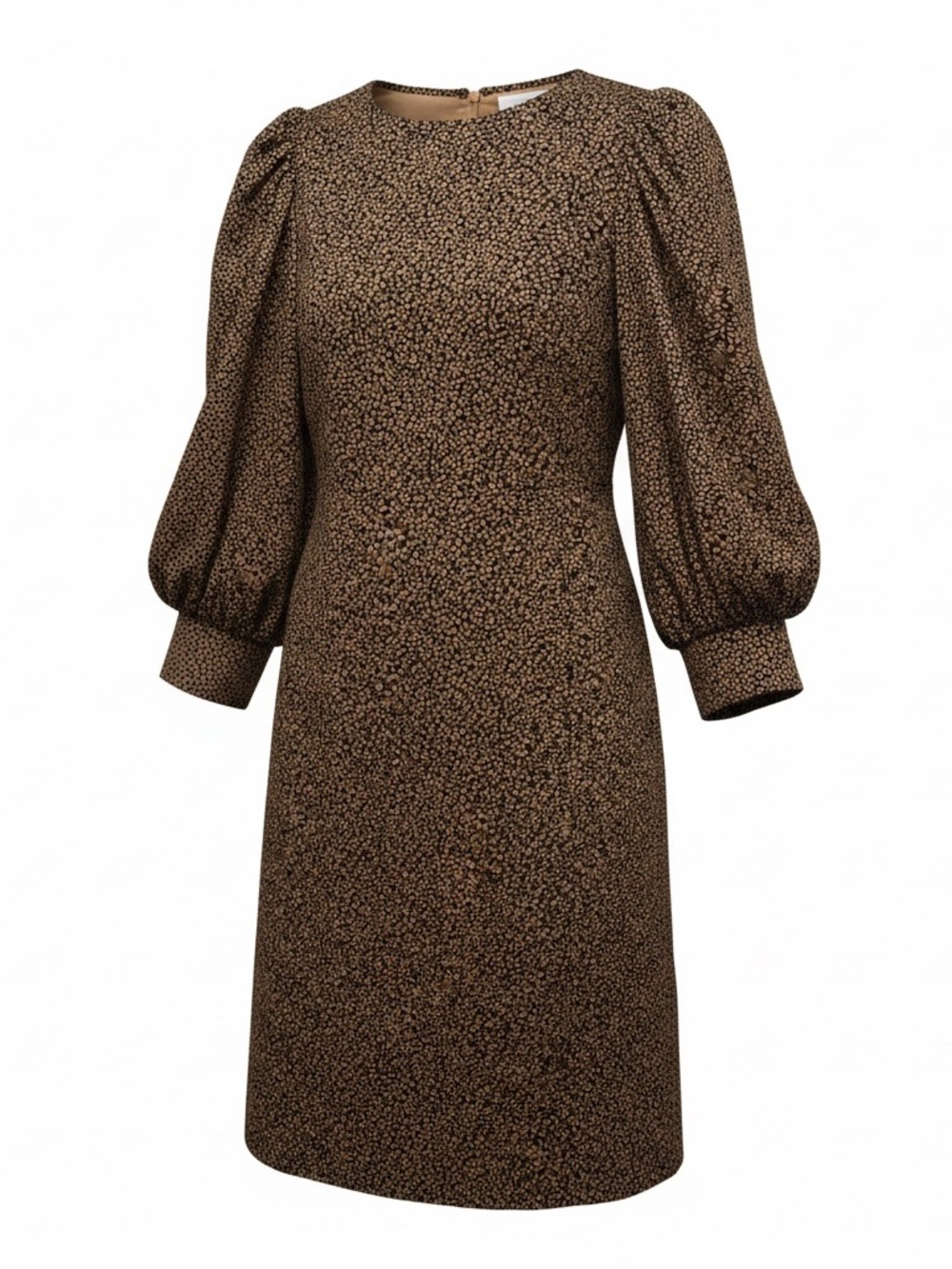 a new day Brown Printed Puff-Sleeve Shift Dress
